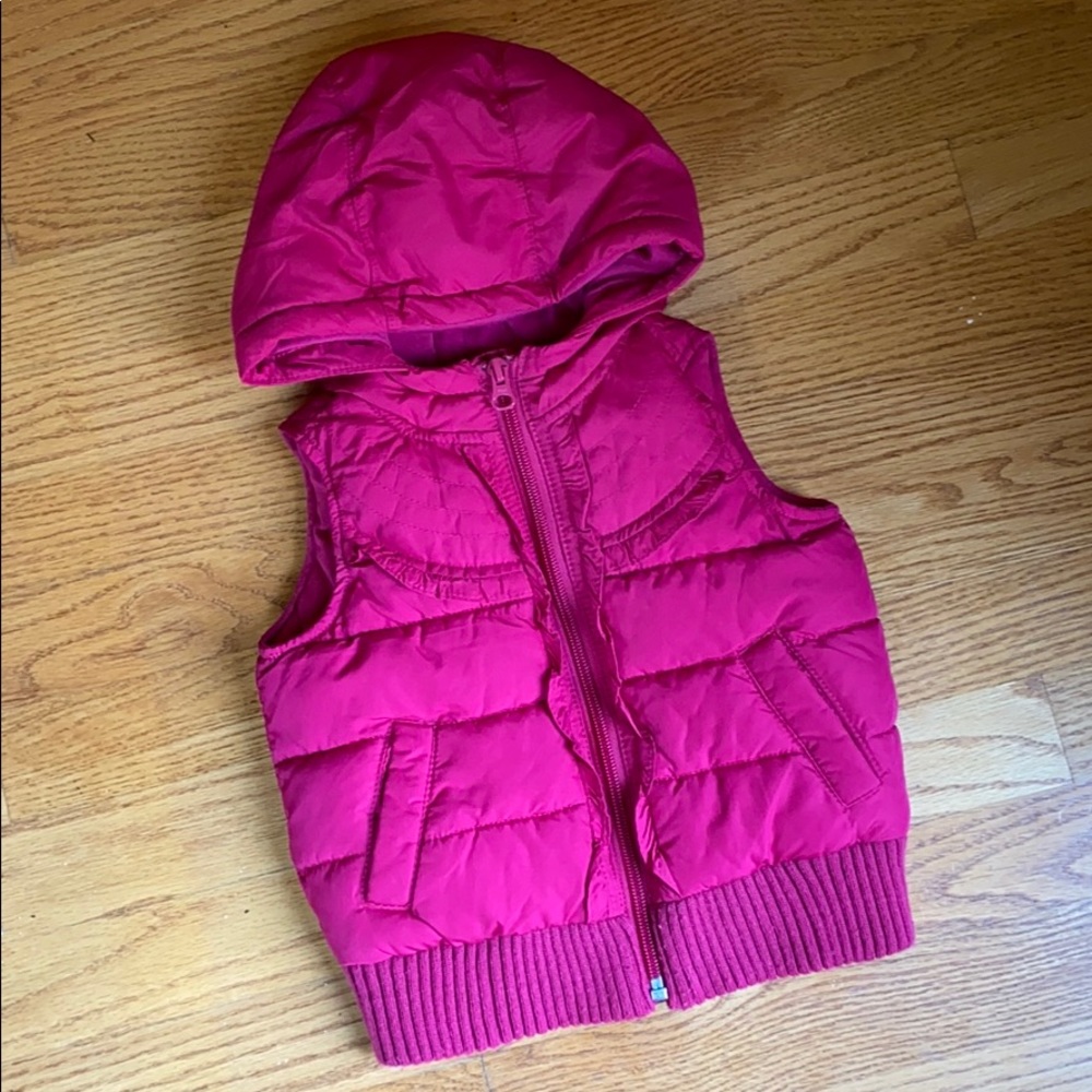 Old Navy Toddler Girl Hooded Vest w/ Ruffle Detail